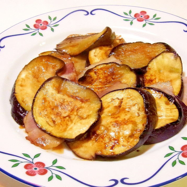 茄子のベーコン挟み　ポン酢焼き